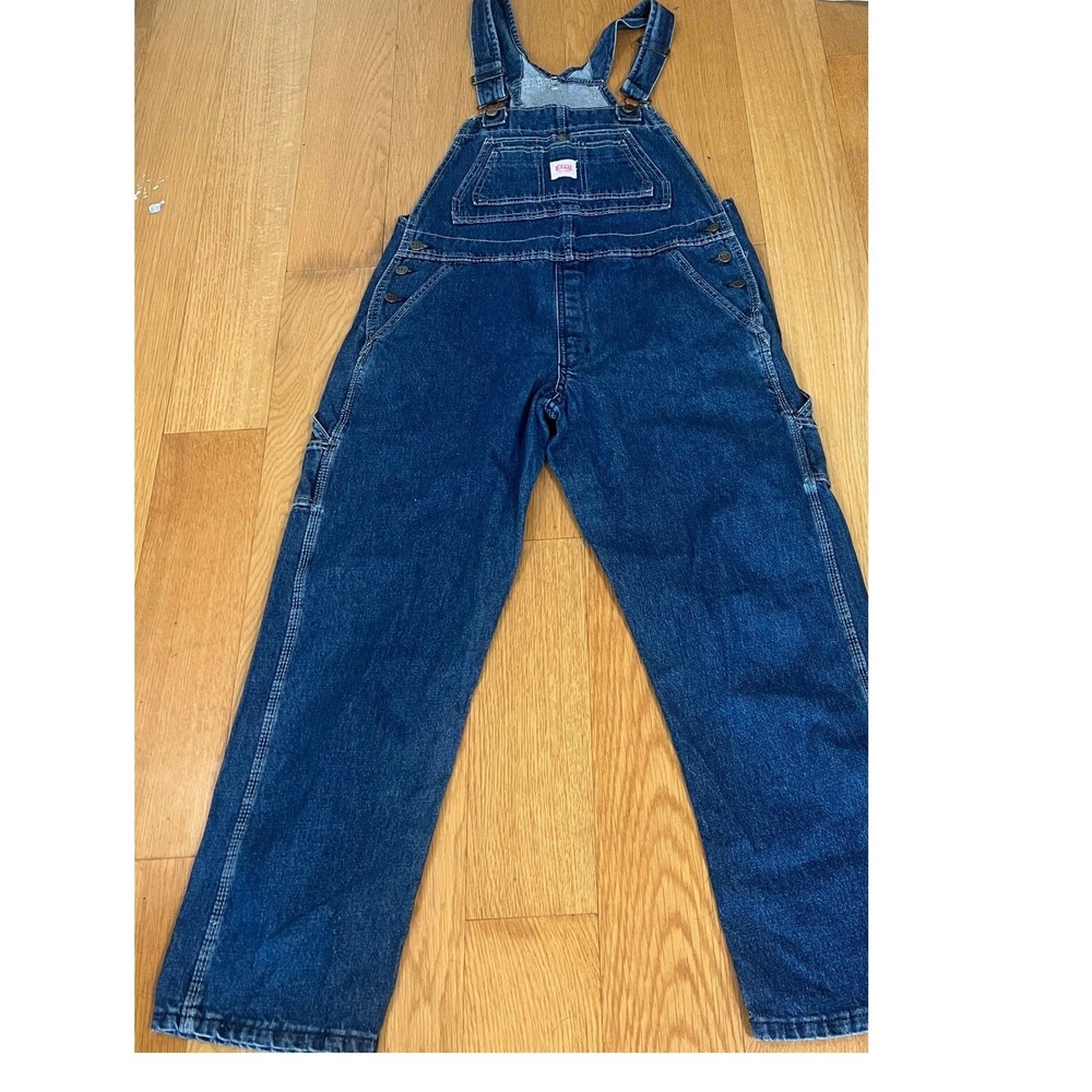 VTG KEY APPREL Women's Denim Bib Overalls Size 12 Y2K Workwear 90s Style